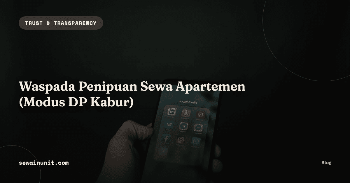 Waspada Modus Penipuan Sewa Apartemen: Diminta DP, Nomor Agen Langsung Mati